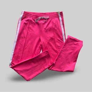 Victoria’s Secret Pink Active Track Pants with White Stripes and zippers